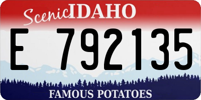 ID license plate E792135