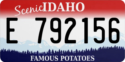 ID license plate E792156