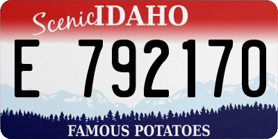 ID license plate E792170