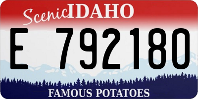 ID license plate E792180