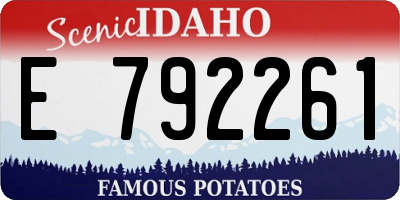 ID license plate E792261