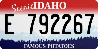 ID license plate E792267