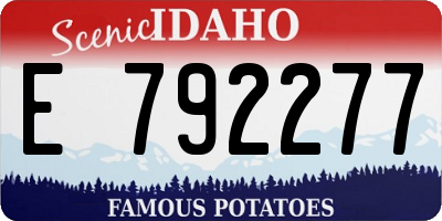 ID license plate E792277