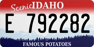 ID license plate E792282