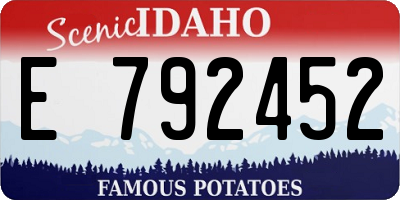 ID license plate E792452