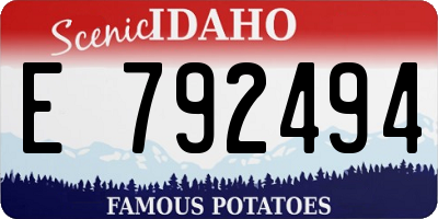 ID license plate E792494