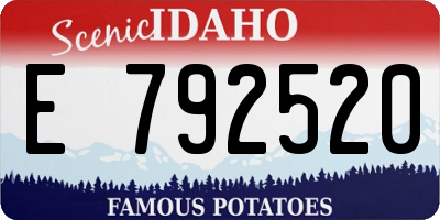 ID license plate E792520