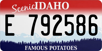 ID license plate E792586