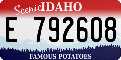 ID license plate E792608