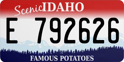 ID license plate E792626
