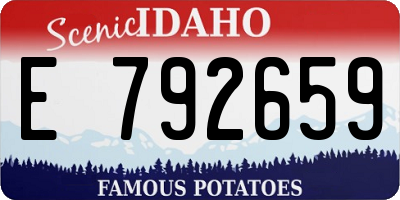 ID license plate E792659
