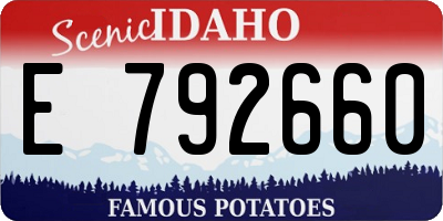 ID license plate E792660