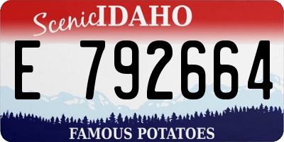 ID license plate E792664