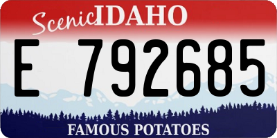 ID license plate E792685