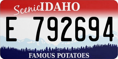ID license plate E792694