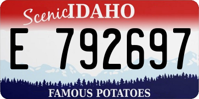ID license plate E792697