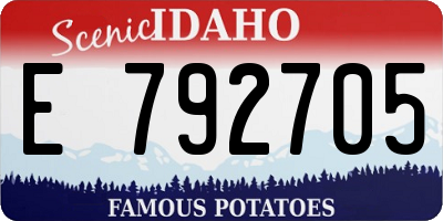 ID license plate E792705