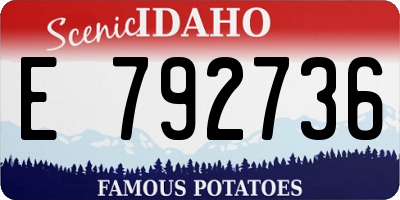 ID license plate E792736