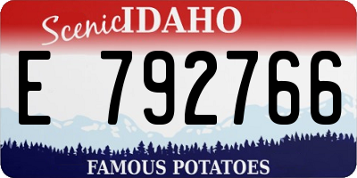 ID license plate E792766