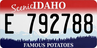 ID license plate E792788