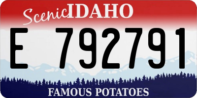 ID license plate E792791