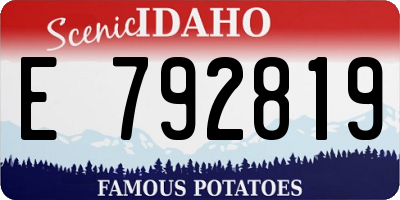 ID license plate E792819