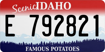 ID license plate E792821