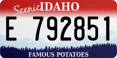 ID license plate E792851