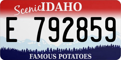 ID license plate E792859