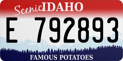 ID license plate E792893
