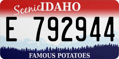ID license plate E792944