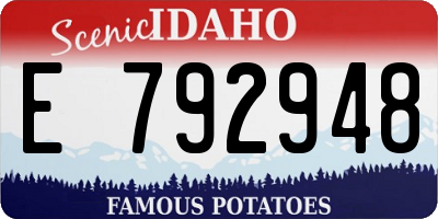 ID license plate E792948