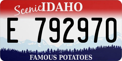 ID license plate E792970