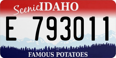 ID license plate E793011