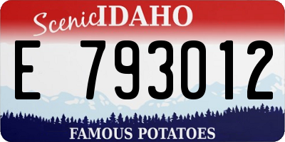 ID license plate E793012
