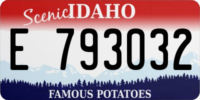 ID license plate E793032