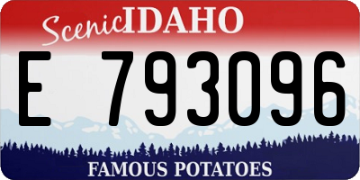 ID license plate E793096