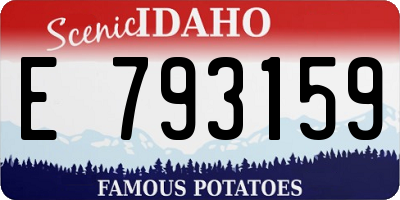 ID license plate E793159
