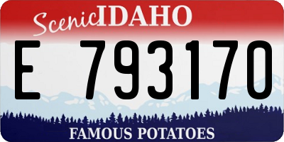ID license plate E793170