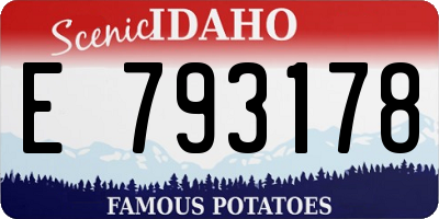 ID license plate E793178