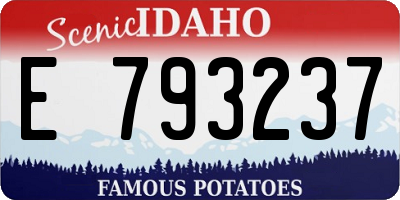 ID license plate E793237