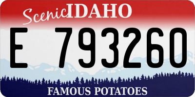 ID license plate E793260