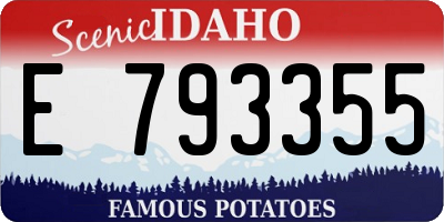 ID license plate E793355