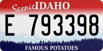 ID license plate E793398