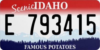 ID license plate E793415