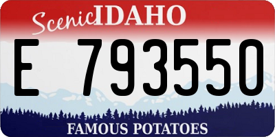 ID license plate E793550