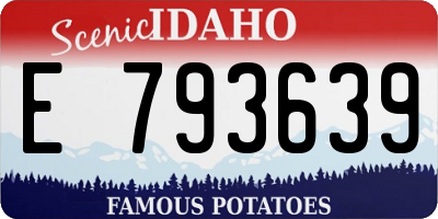 ID license plate E793639