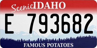 ID license plate E793682