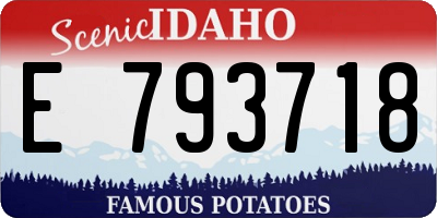 ID license plate E793718
