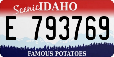 ID license plate E793769